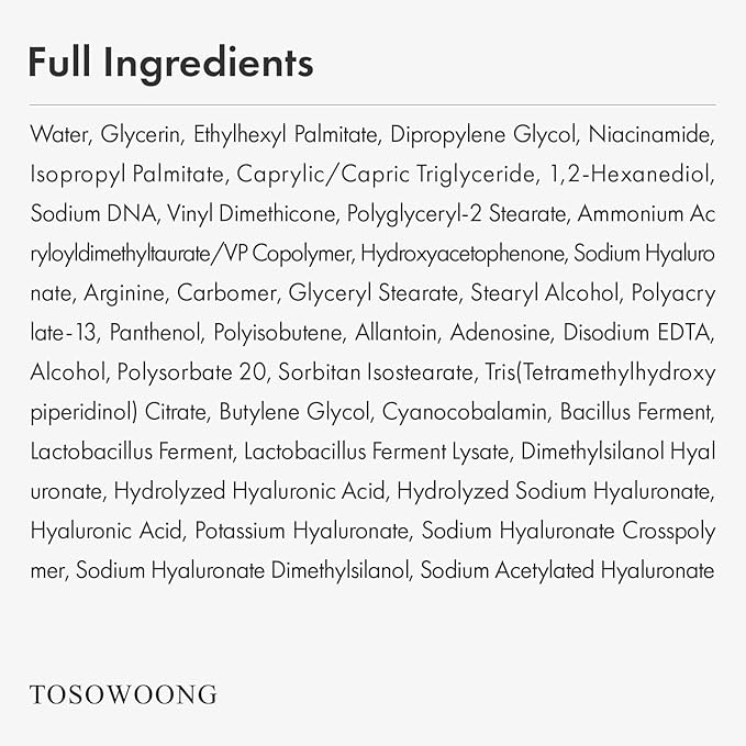 TOSOWOONG PDRN Hyaluron Face Cream for Hydrating & Firming, Dark Spots