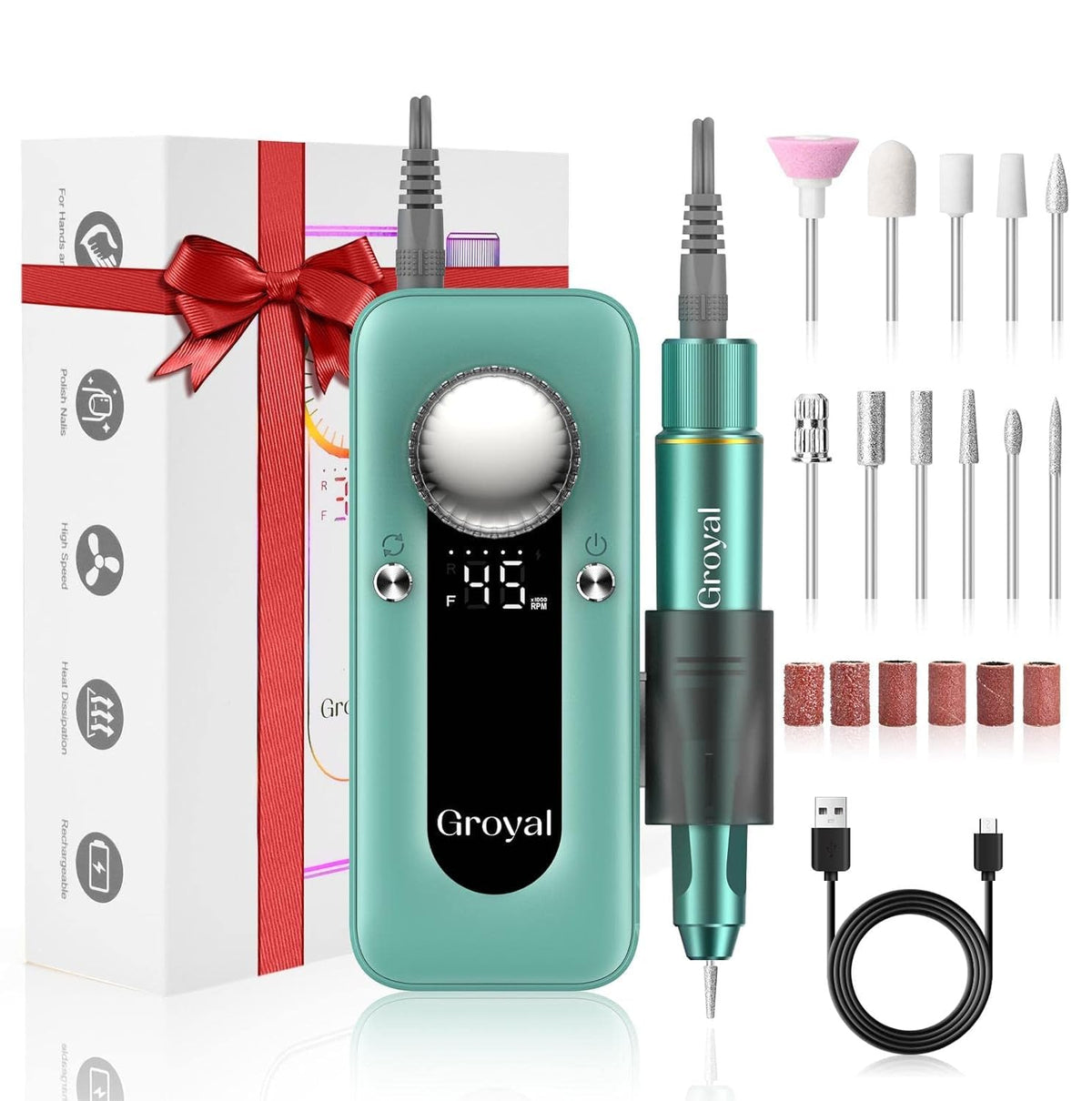 Professional Electric Nail Drill Kit 45000RPM Cordless Nail File