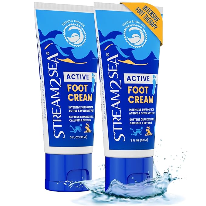 STREAM 2 SEA Active Foot Cream 2 Pack, Neem & Tea Tree