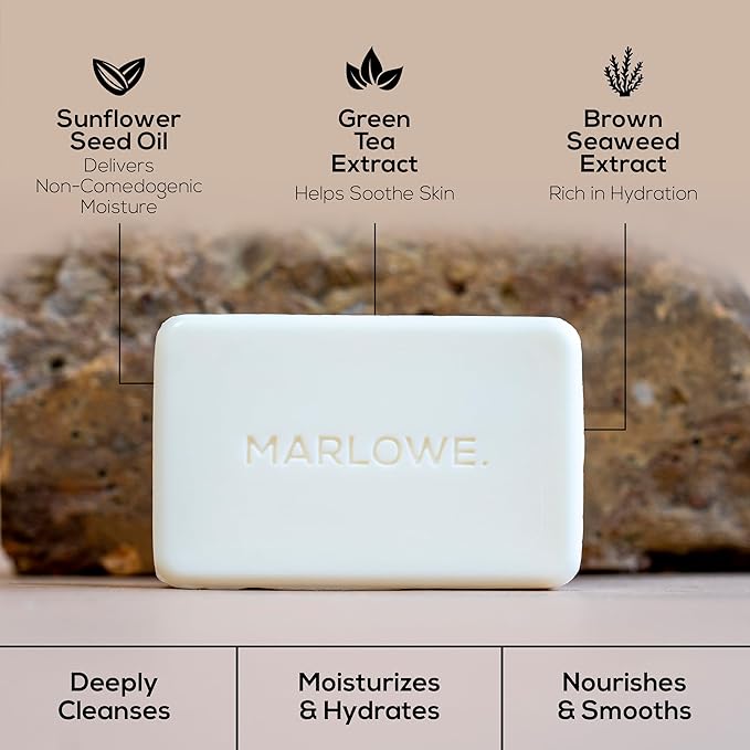 MARLOWE. Bar Soap for Men, Moisturizing Body Soap, Sage + Fir, 7 oz(6 Bars)