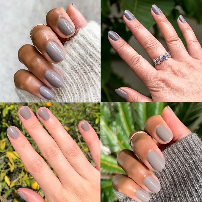 Olive & June Long Lasting Nail Polish | Plump Gel-Like Finish No Lamp Needed | Lasts up to 10 days | Salon-Quality 15-Free Vegan & Cruelty-Free Chip-Resistant | AW Warm Grey