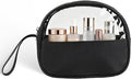 COLGRAM Small Clear Travel Makeup Bag, Waterproof Leak-Proof Toiletry Bag for Women, Simple Transparent Cosmetic & Makeup Bag Organizer