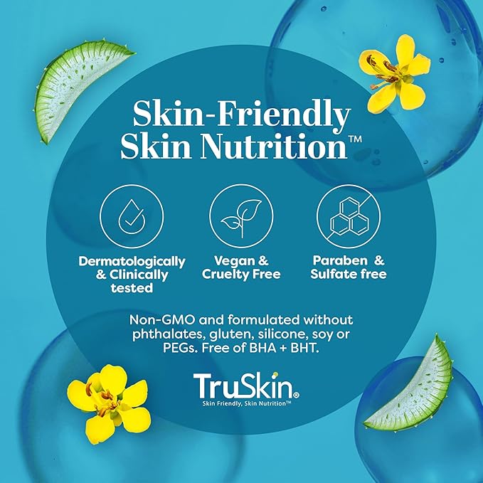 TruSkin Hyaluronic Acid Serum for Face for Hydrated, Plumper Skin, 1 fl oz
