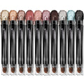 LUXAZA PRO Blue Eyeshadow Stick Makeup Set 10PCS, Neutral Shimmer And Matte Cream Eye Shadow Palette, Metallic Bronze Smoky Eyeliner Brightener Crayon Pencil Kit, Ideal Gift for Women -Mint Chocolate