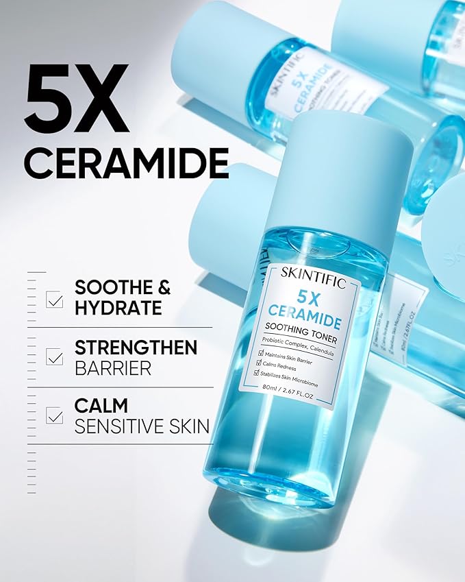 SKINTIFIC 5X Ceramide Soothing Toner, Soothing Barrier Repair
