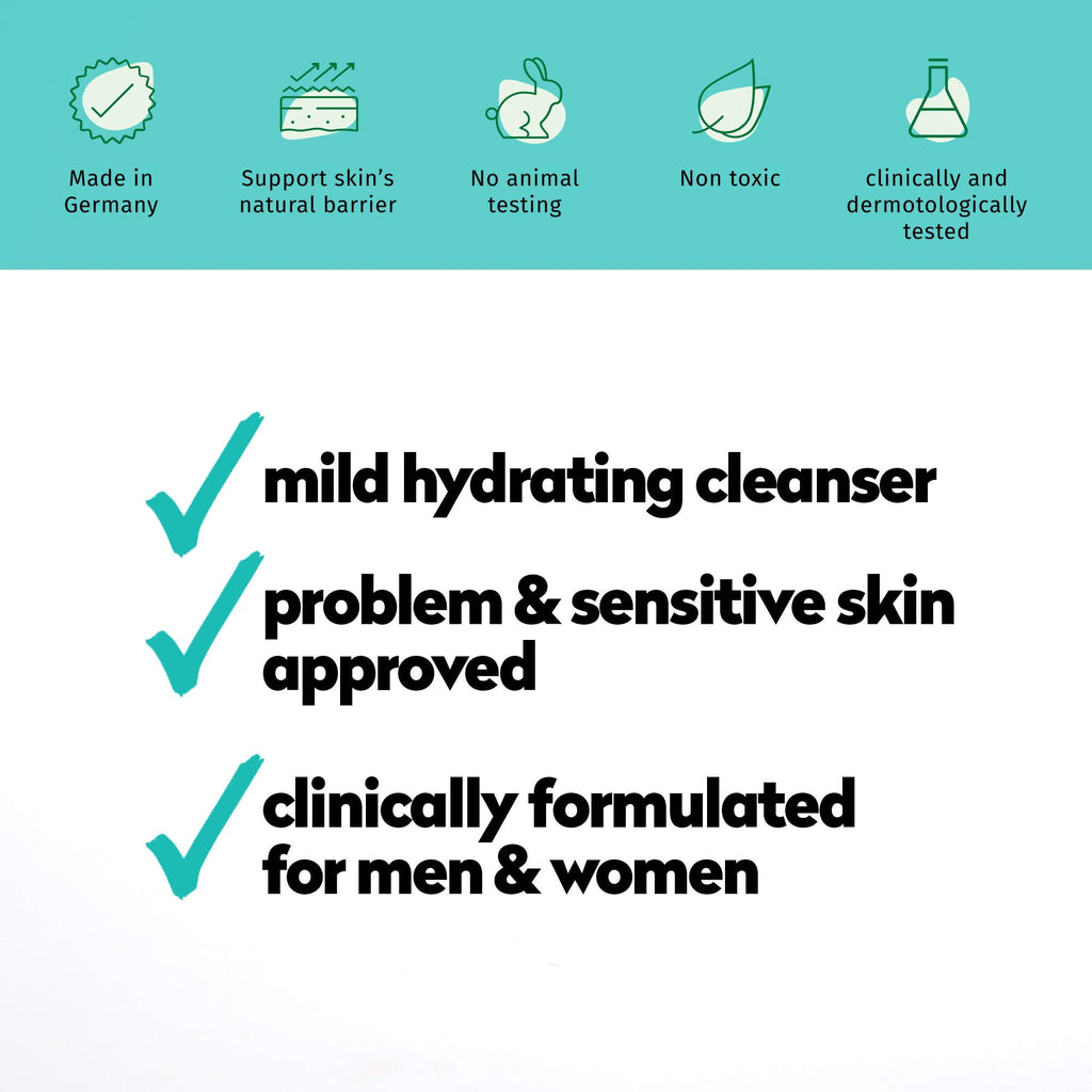 SEBAMED Paraben-Free Face and Body Wash With Pump for Sensitive and Delicate Skin pH 5.5 Ultra Mild Dermatologist Recommended Cleanser 33.8 Fluid Ounces (1 Liter) Pack of 3