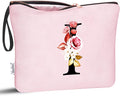 Vavabox A-Z Personalized Makeup Bag, Birthday Gifts for Women Mom, Gifts for Best Friend, Bride Bridesmaid Cosmetic bag (I, 06-Pink)