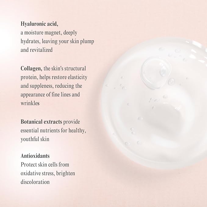 Wilma Schumann Collagen Hydrating Serum, Face Serum for Women, 1 oz