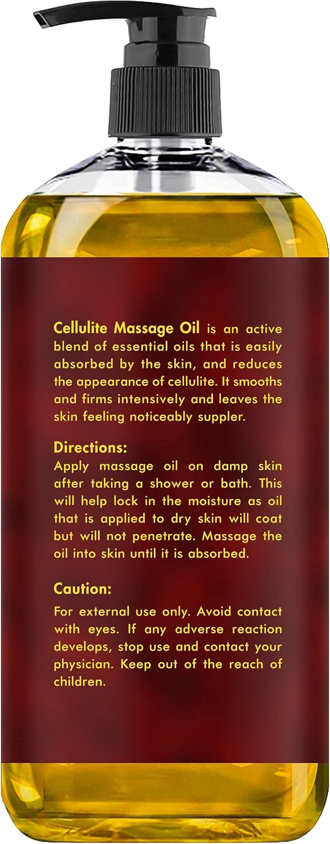 Majestic Pure Cellulite Massage Oil for Massage Therapy- Refreshing and Relaxing- Natural Oils with Grapeseed, Eucalyptus & Lemon Oil- All Skin Types- Men and Women Massage Lotion- 8 fl oz (Pack of 2)