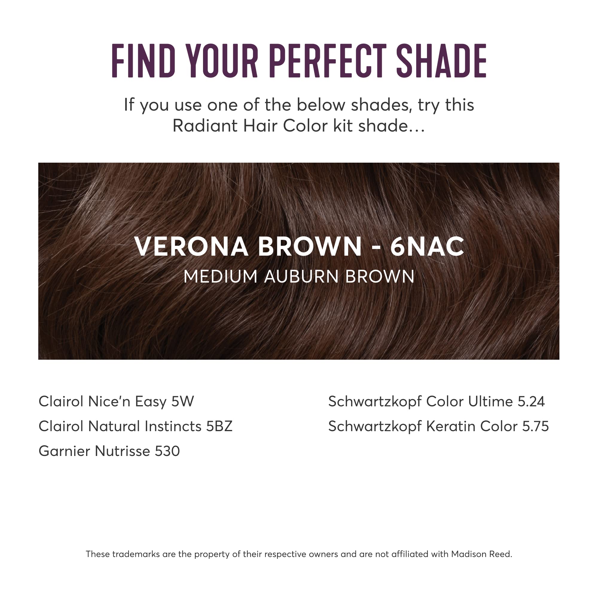 Madison Reed Radiant Hair Color Kit - 6NAC Medium Chocolate Brown with Copper-Auburn Undertones (Verona), Permanent Hair Dye, Dimensional Superior Gray Coverage | PPD-Free & Ammonia-Free, 1 Pack