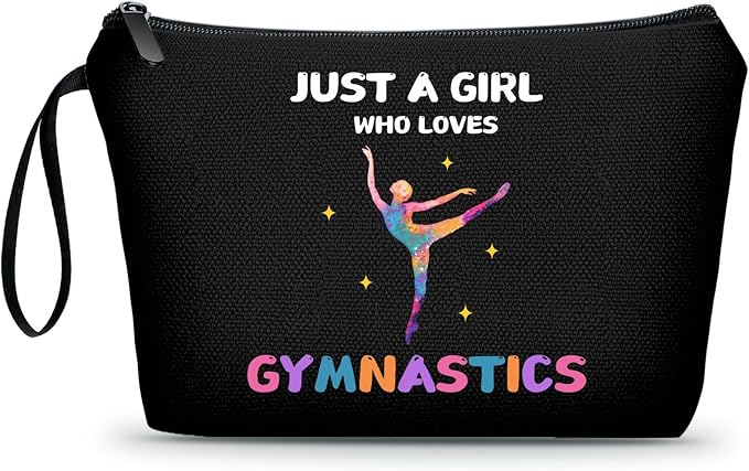 ARIOSEY Gymnastics Gifts for Girls, Zipper Makeup Bag Cosmetic Pouch