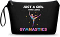 ARIOSEY Gymnastics Gifts for Girls, Zipper Makeup Bag Cosmetic Pouch