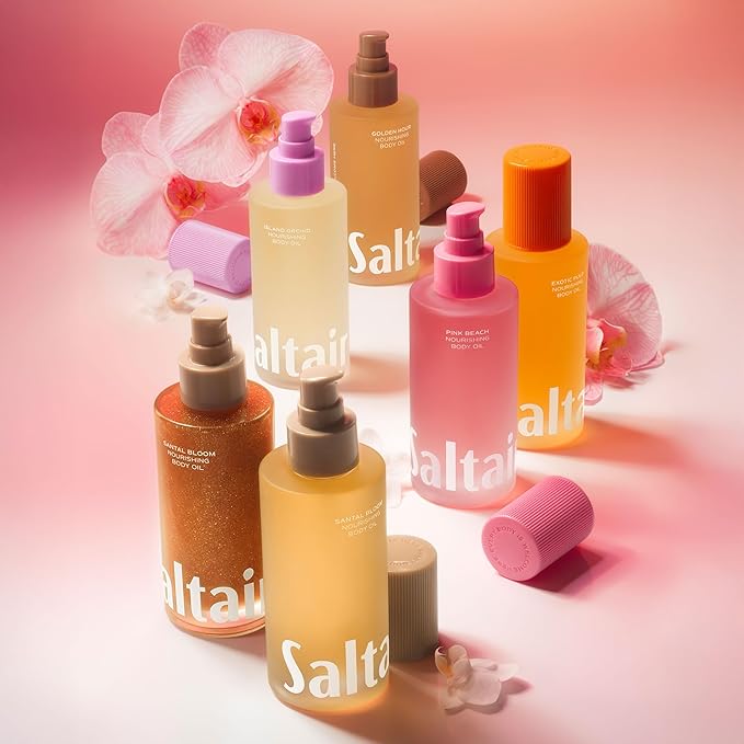 Saltair Nourishing Body Oil | Lightweight Body Glow | Santal Bloom, 4 oz