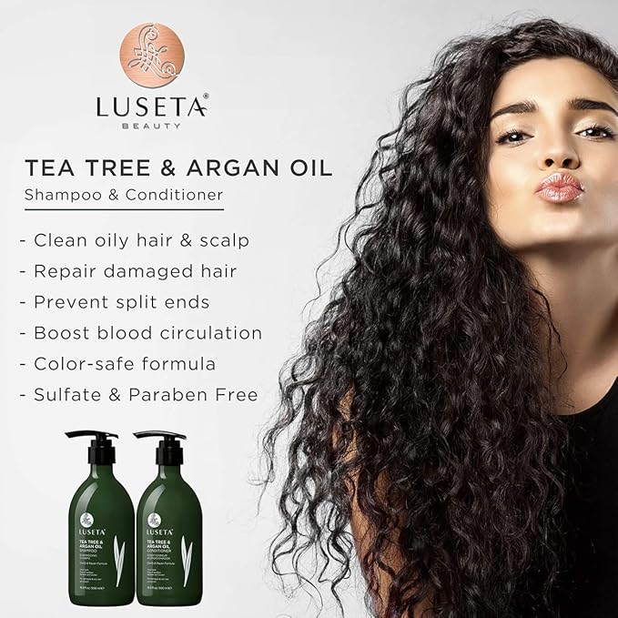 Luseta Tea Tree Oil Shampoo and Conditioner Set 2 x 33.8 oz