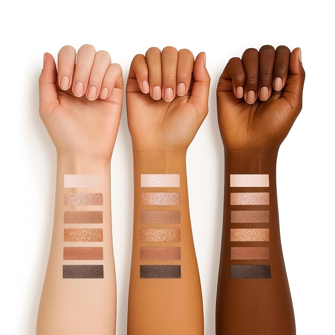 SUSIKEKI 6 Colors Mini Eyeshadow Makeup Palette Caramel & Bronzed Neutral Tone Eye Shadow Matte & Shimmer Nude Make Up Pallet with Mirror Blendable Highly Pigmented Travel Size Gift Kit 05