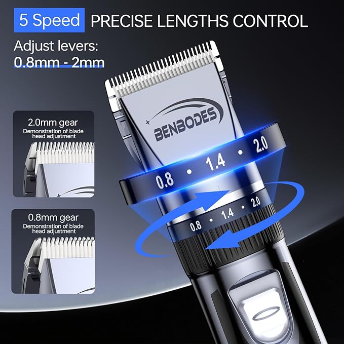 Benbodes Benbodes Cordless Hair Clippers for Men-Rechargeable Grooming Kit