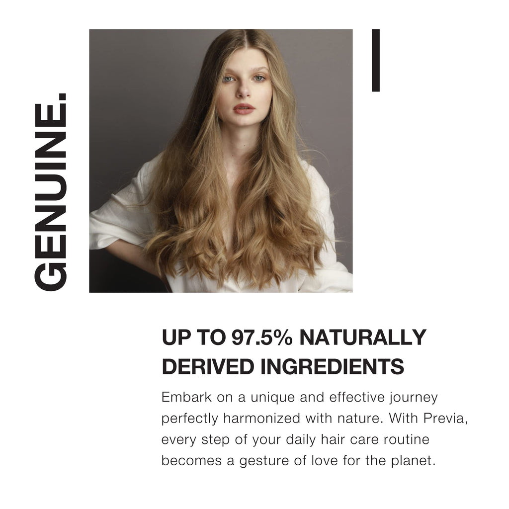PREVIA Hair Gloss Taming Serum & Leave-In Conditioner - Anti-Frizz Heat Protectant for Dry Damaged Hair - Organic Almond Vegan Moisturizing Gloss - 6.7 oz
