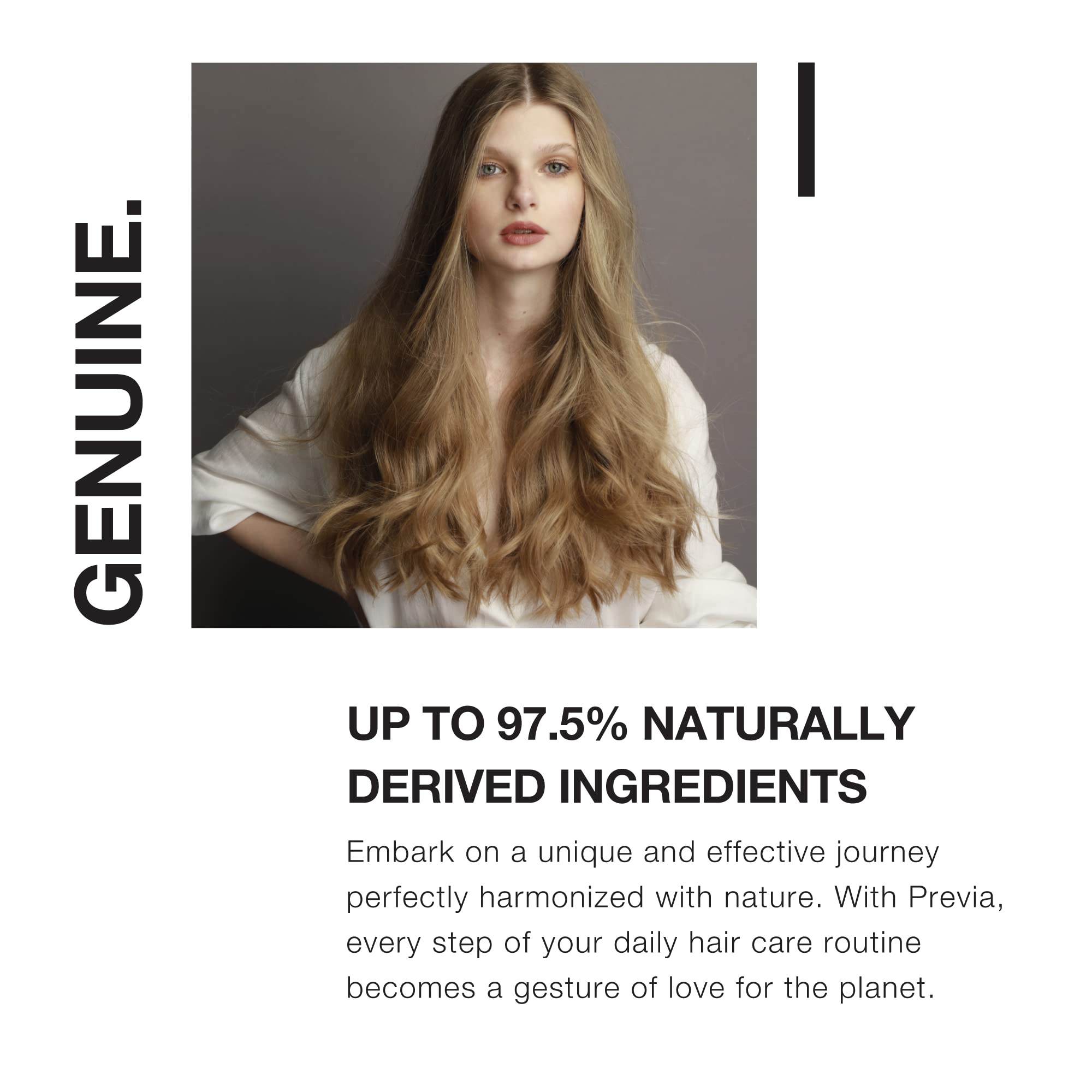 PREVIA Hair Gloss Taming Serum & Leave-In Conditioner - Anti-Frizz Heat Protectant for Dry Damaged Hair - Organic Almond Vegan Moisturizing Gloss - 6.7 oz