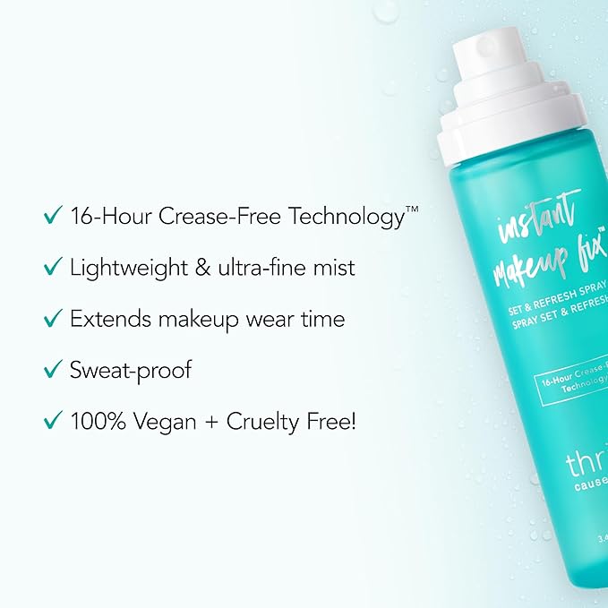 Thrive Causemetics Instant Makeup Fix Setting & Refresh Spray, 3.4 oz