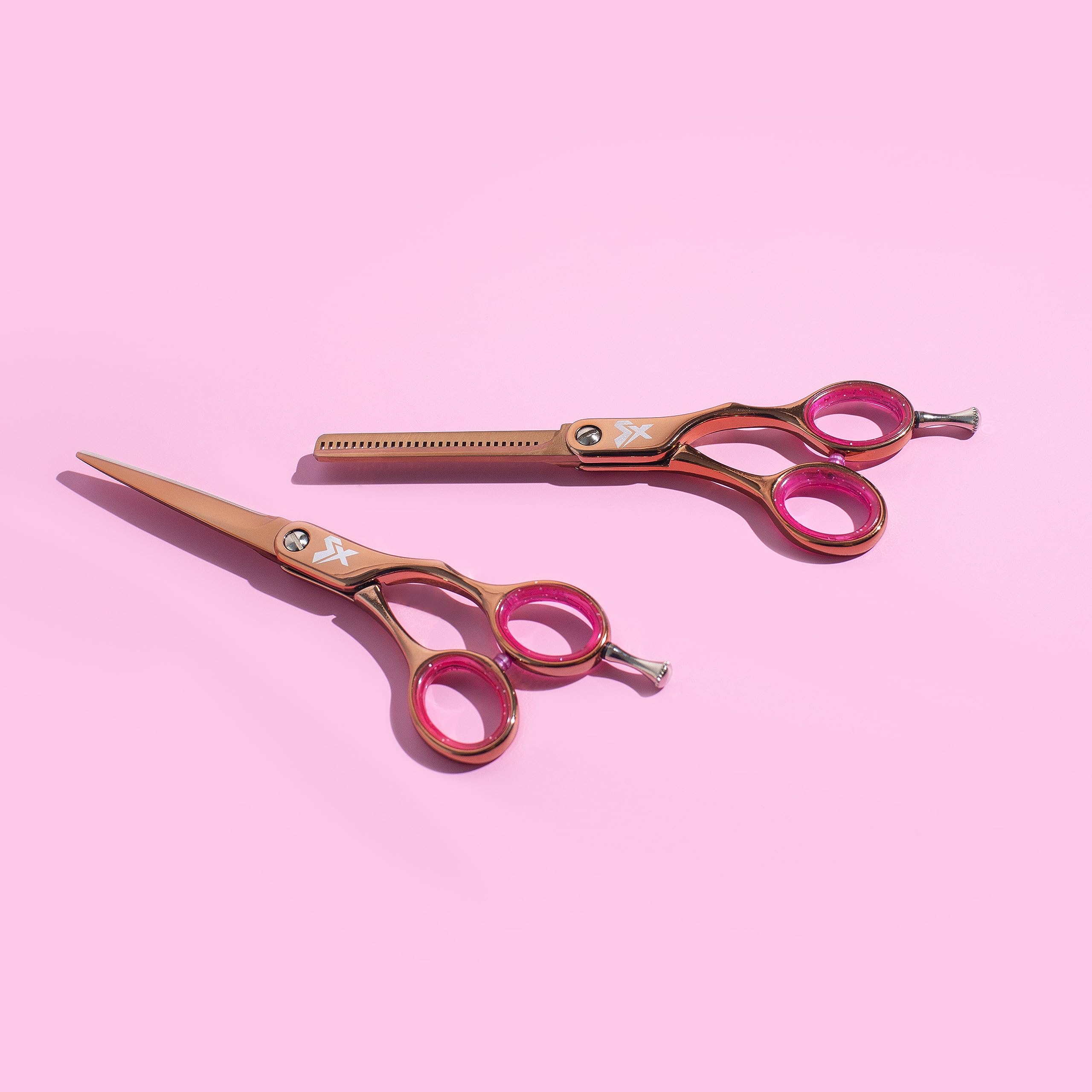 Cricket Shear Xpressions Hey Rosie 30T Professional Hair Cutting Scissors - Barber Scissors, Japanese Stainless Steel, Ideal for Stylists and Home Use, Hey Rosie - Rose Gold