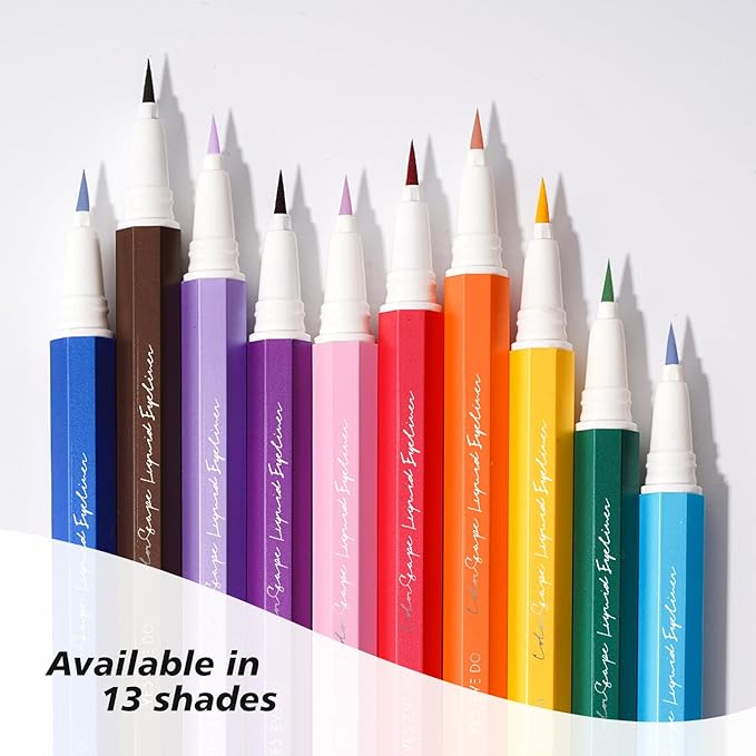 YES.EYE DO Liquid Eyeliner, Deep Blue Eyeliner Pen, Long Lasting Blue Eye Liner with Felt Tip, Precision Colored Eye Liner Pen, Water Removable, Easy to Use, Body Art Use (Midnight Wave)