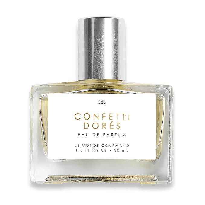 Le Monde Gourmand Confetti Dorés Spray Eau de Parfum with Birthday Cake, Vanilla, Rose Perfume Notes - 1 fl oz (30ml)