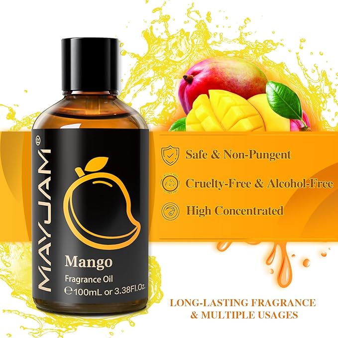 MAYJAM Mango Fragrance Oil for Soap Candle Making, 3.38fl.oz
