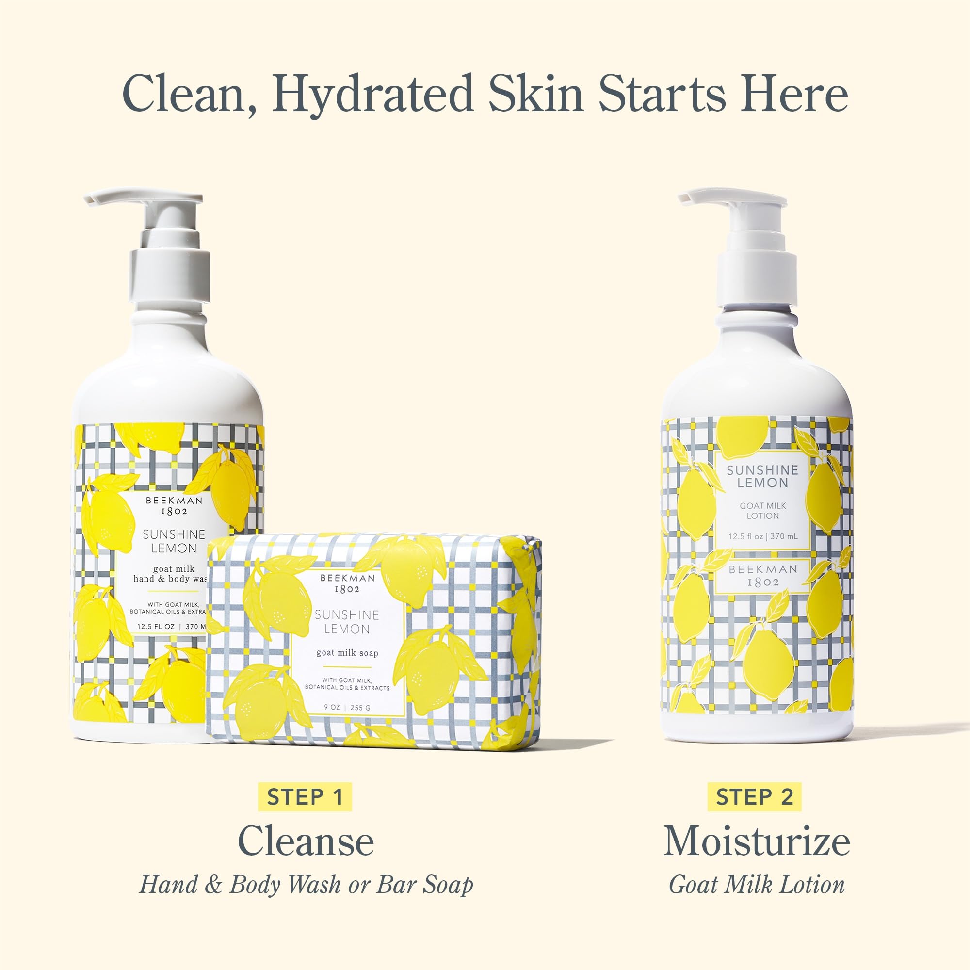 Beekman 1802 Goat Milk Hand Soap, Sunshine Lemon, 12.5 fl oz