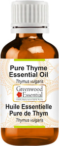 Greenwood Essential Thyme Essential Oil (Thymus vulgaris) Steam Distilled 50ml (1.69 oz)