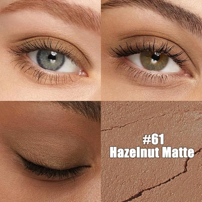IATMOMOD Nude Brown Matte Cream Eye Shadow Stick Makeup for Women, Nude Brown Matte Eyeliner Pencil Eyeshadow Brightener Stick for Eyes, Waterproof Eyeshadow Applicator Blendable sombras para ojos 61#