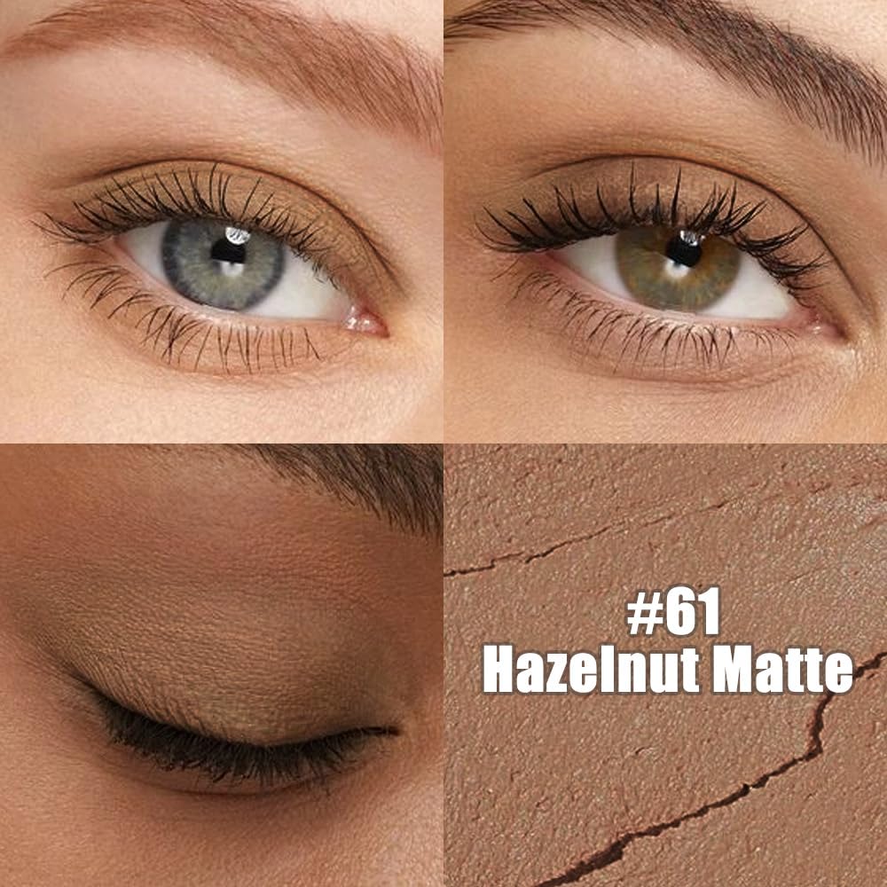 IATMOMOD Nude Brown Matte Cream Eye Shadow Stick Makeup for Women, Nude Brown Matte Eyeliner Pencil Eyeshadow Brightener Stick for Eyes, Waterproof Eyeshadow Applicator Blendable sombras para ojos 61#