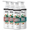Clean Revolution Foaming Hand Soap Refill with Real Essential Oils, Moisturizing Sulfate-Free Hand Soap, Ready-to-Use Foam Soap Refill for Kitchen & Bathroom (Geranium Mint) 14 oz, Pack of 4