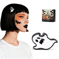 Cute Halloween Hair Clips for Women Mini White Ghost Acetate Clip Claws