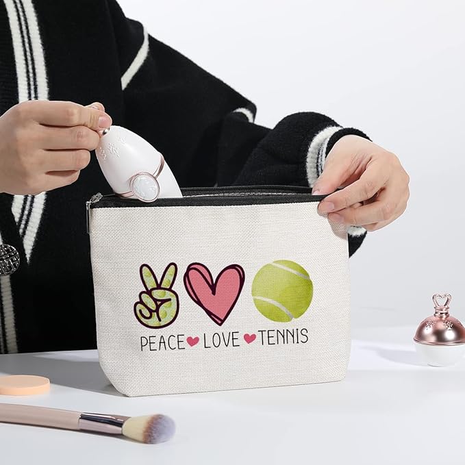 kdxpbpz Tennis Gifts Makeup Bag Cosmetics Bag