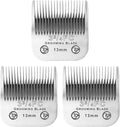 MEMIRY 3 Pcs Size 3-3/4FC Detachable Dog Grooming Blades, Compatible with Andis, Oster A5, Wahl KM10 Series Clippers, Cut Length 13mm, Silver(3-3/4FC 13mm, 3Packs)