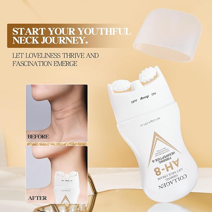 NIZENTA AH-8 Firming Neck Cream, Collagen Neck Cream for Tightening and Firming, Neck Tightening Cream, Moisturizing, Skin Care for Women and Men, Day and Night Use, 120g