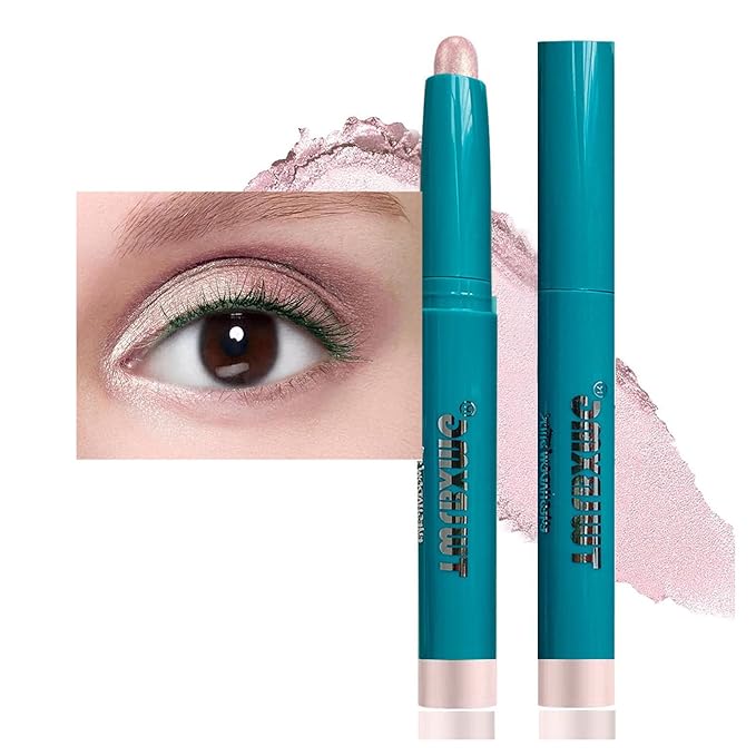 TWLBXMG Eyeshadow Stick Eye Shadow Brightener Stick Eyeliner Pencil Cream Shimmer Glitter Smooth Eyeshadow Stick Pencil Nude Korea Primer Highlighter Natural Waterproof Long Lasting # 01