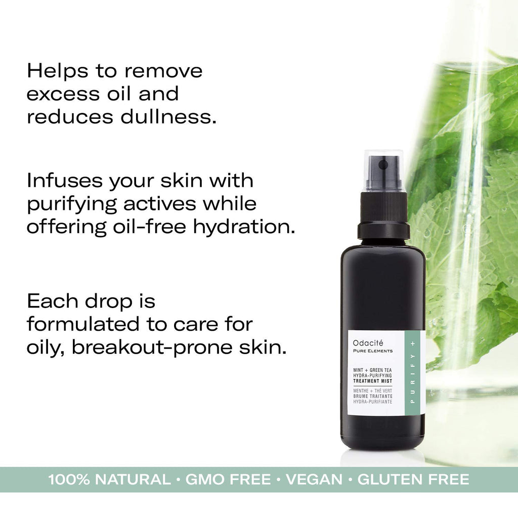 Odacite Mint & Green Tea Hydra-Purifying Facial Mist – Toning Spray for Acne & Pimple-Prone Skin – Clarifying Face Mist for Hydration, Blemishes & Tired Complexion, 1.69 fl oz