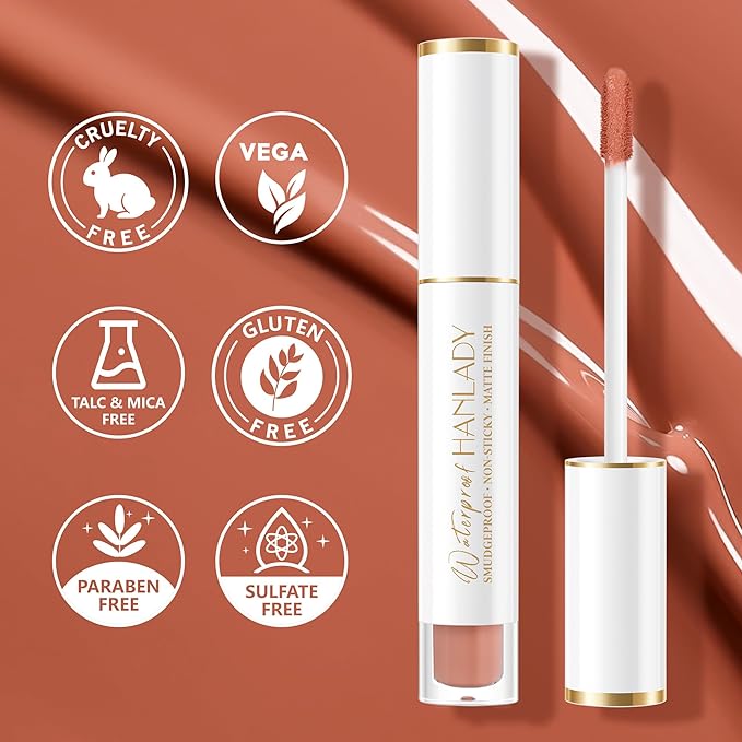 HANLADY Nude Lipstick Long Lasting Lipsticks for Women Smudgeproof