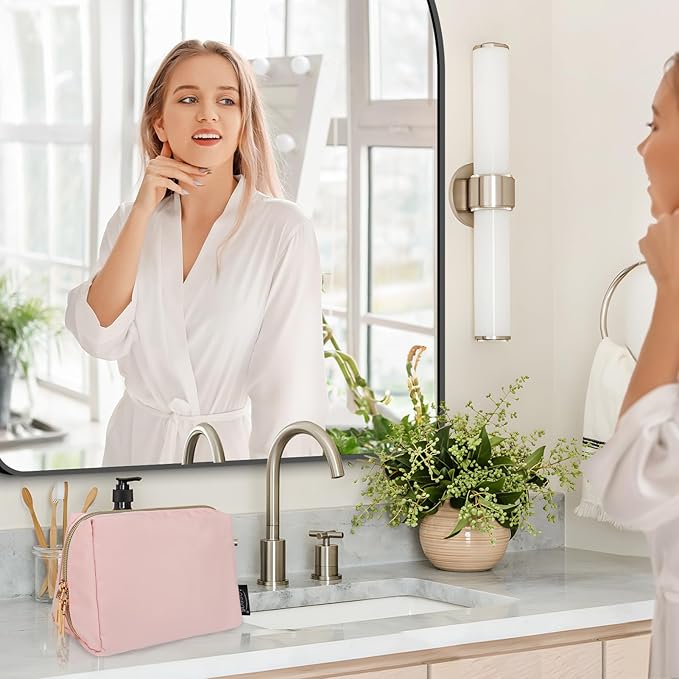 Aosbos Small Makeup Pouch, Travel Cosmetic Bags for Women,Travel Pouch