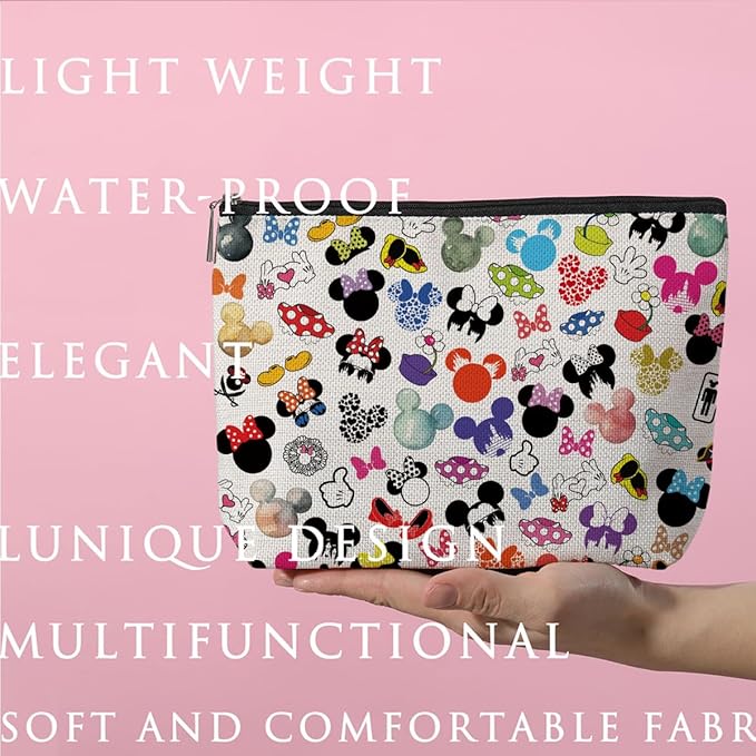 Cute Cartoon Mouse Makeup Bag Magic Cartoon Print Cosmetic Bag