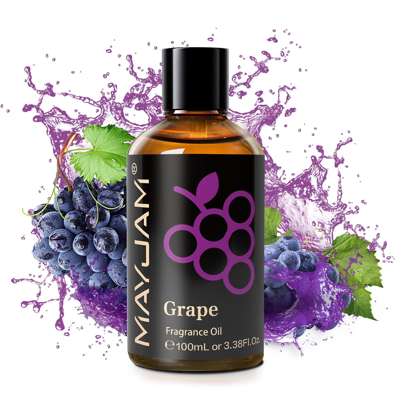 MAYJAM Grape Fragrance Oil for Diffusers for Home, 3.38FL.OZ