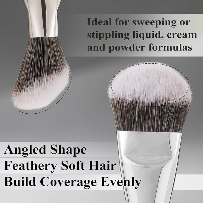 Albeaut Blush Brush, Angled Contoured for Flawless Face Foundation Liquid Cream Cheek Makeup Multitask 202