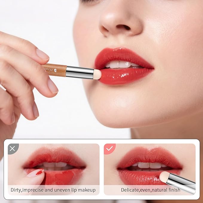 DUcare Lip Brush With Cap Lip Smudge Brush Mini Lip Makeup Brush