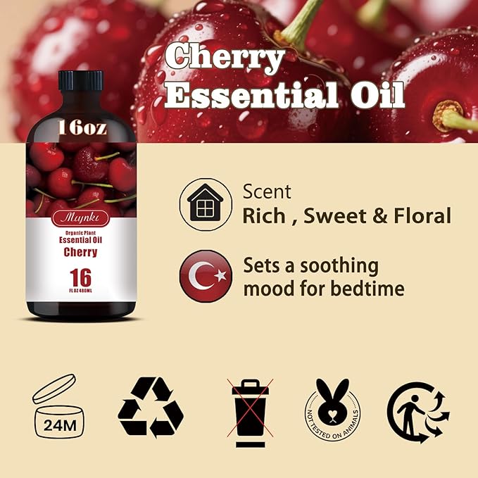 MLYNKL Cherry Essential Oil,Cherry Oil for Home Diffuser,16 fl oz