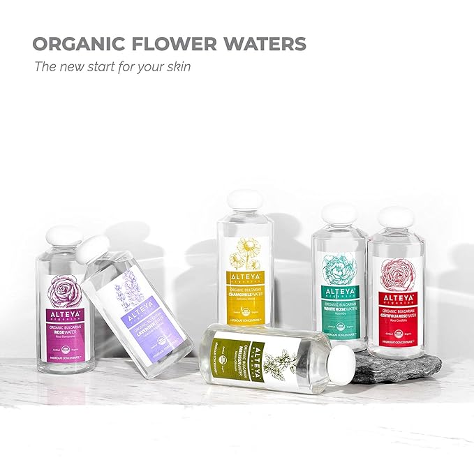 Alteya Organics Rose Water USDA Certified Organic Facial Toner, 17 Fl Oz