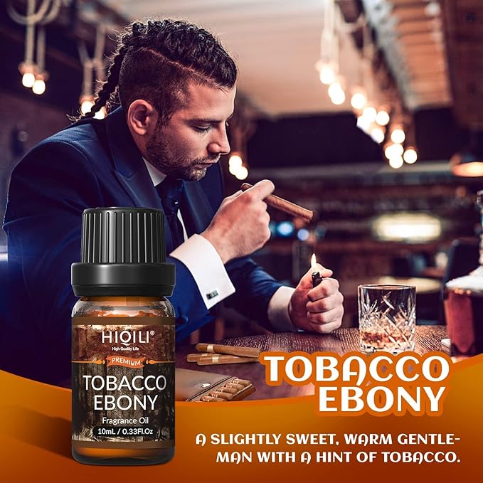 HIQILI Men's Fragrance Essential Oils Trial Set for DIY Crafts & Diffuser