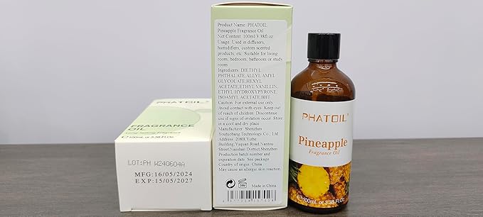 PHATOIL Pineapple Fragrance Oil for Diffuser Aromatherapy 3.38FL.OZ
