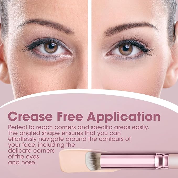 Lamora Concealer Makeup Brush - Small Angled Under Eye Nose Contour Brush
