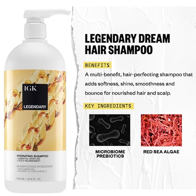 IGK Legendary Dream Hair Shampoo & Conditioner Set, 33.8 oz, Pack of 2